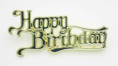 Cake - Happy Birthday Plaque Gold