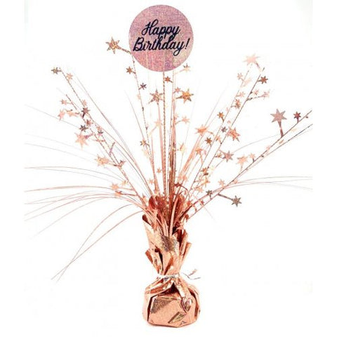 Centrepiece - Happy Birthday Holographic Rose Gold 165gm