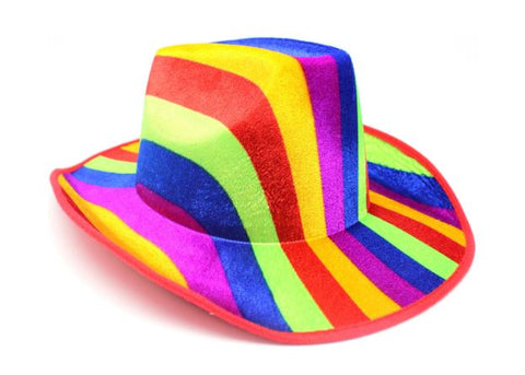 Hat - Cowboy hat with Pattern (Rainbow)