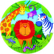 Printed Lunch Plates - Jungle Animals Pk 8