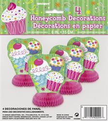 Centrepiece - Honeycomb Cupcakes Pk 4