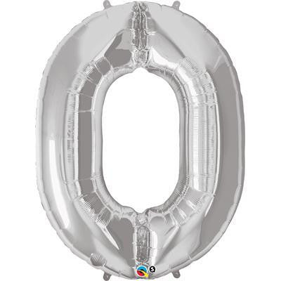 Foil Balloon Megaloon - 0 Silver
