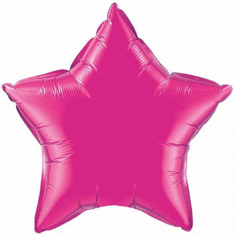 Foil Balloon 20" - Qualatex Foil Solid Colour Star 51cm Magenta