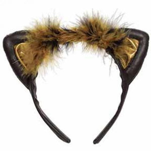 Headband - Cat Ears Black And Brown
