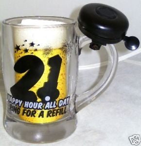 Beer Mug - 21st Mug with Bell