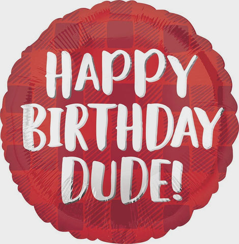 Foil Ballon 18'' - Happy Birthday Dude!