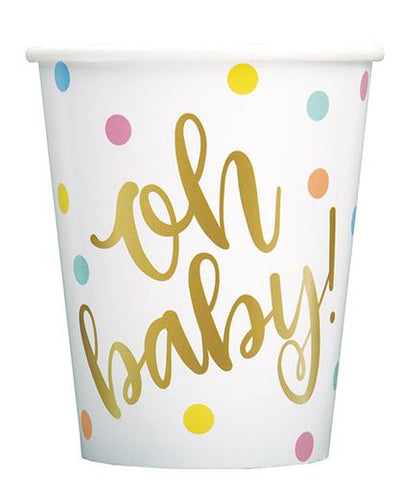 Paper Cups - Oh Baby 8pk