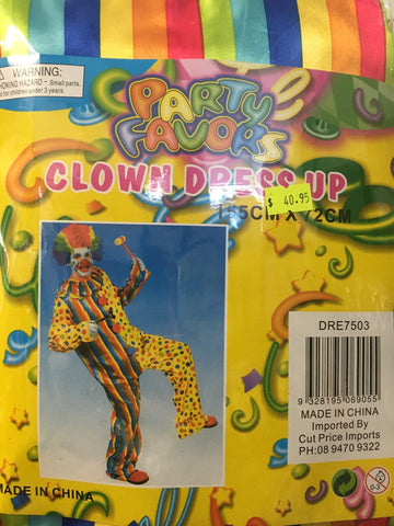 Costume - Clown Dress Up (Adult)