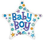 Foil Balloon 18" - Baby Boy Star Shape