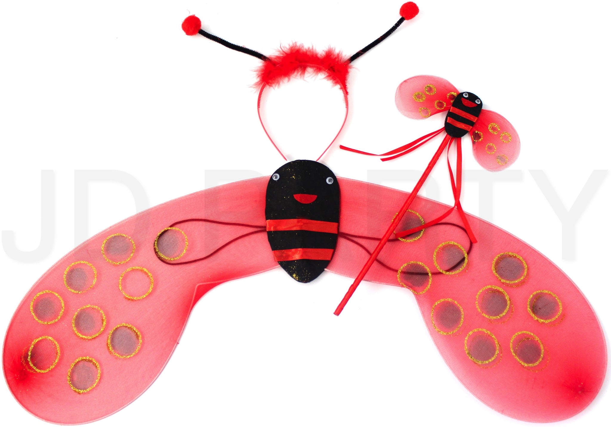 Lady Bug Wing Set - Red