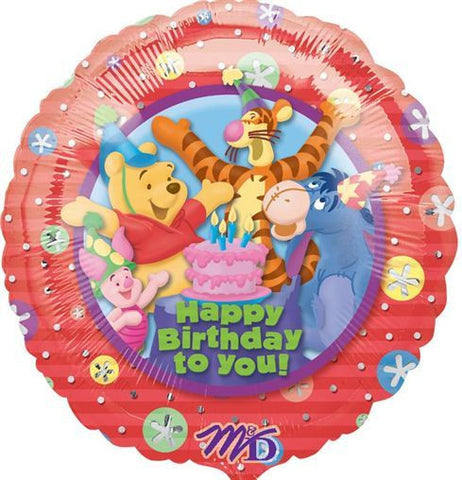 Foil Balloon 18" - Winnie the Pooh Happy Birthday