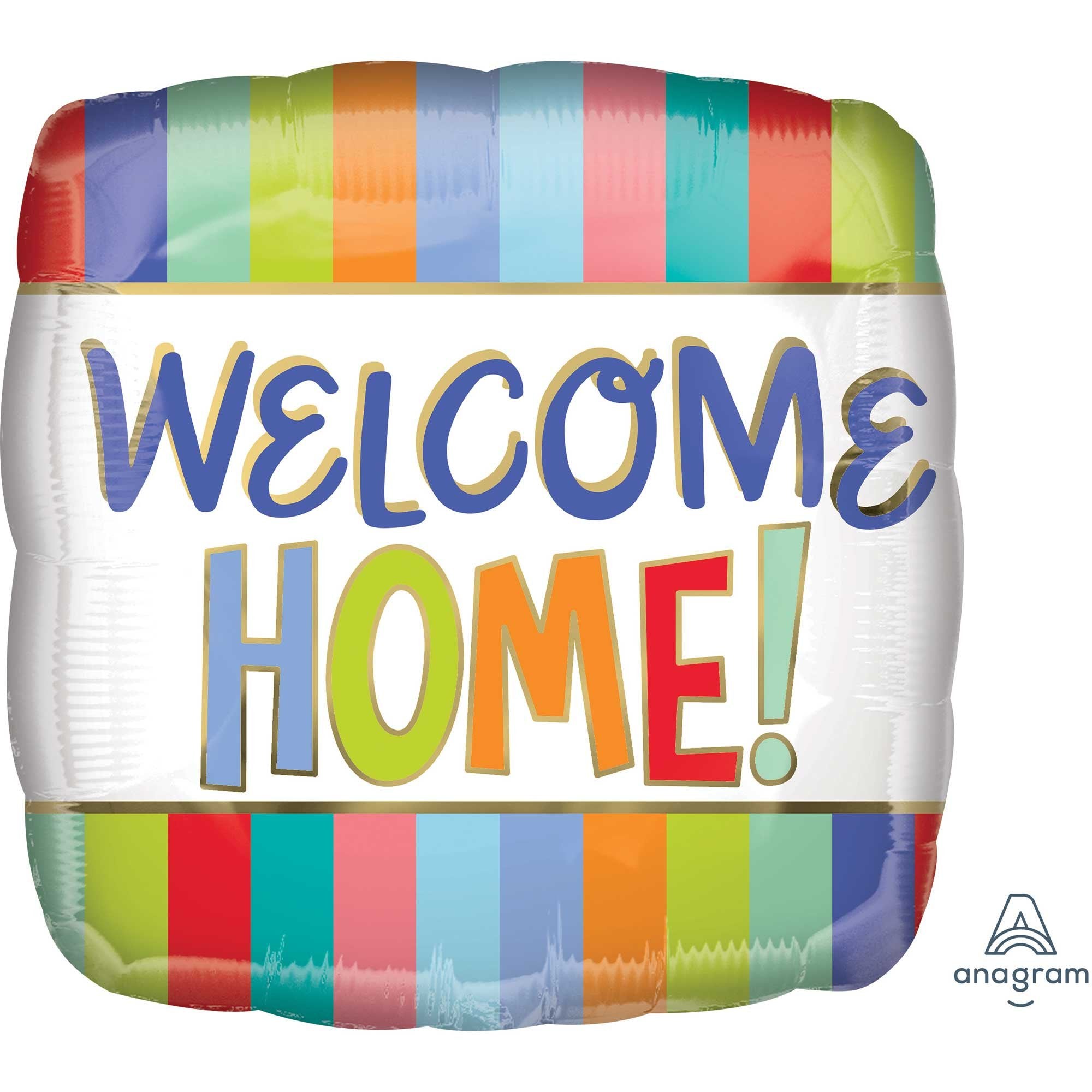 Foil Balloon 18" - Welcome Home Stripes