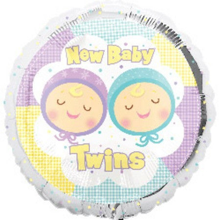 Foil Balloon 18" - New Baby Twins