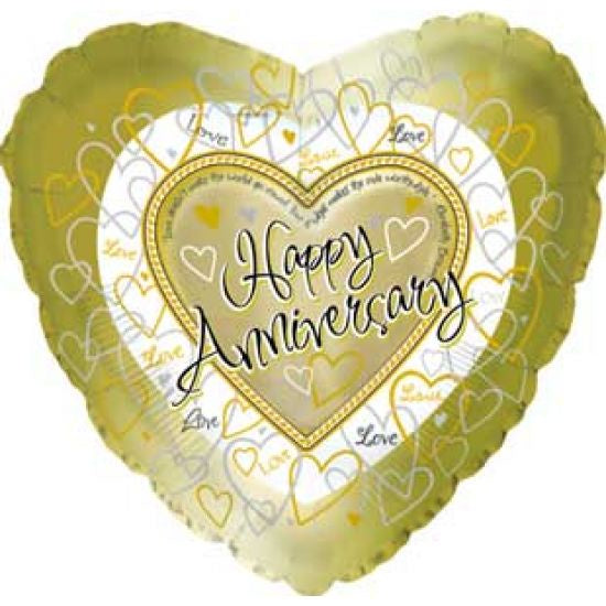 Foil Balloon 18" - CTI Foil 18" Happy Anniversary Heart
