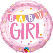 Foil Balloon 17" - Baby Girl Qualatex