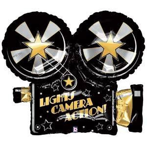 Foil Balloon Supershape - Hollywood Lights Camera Action!