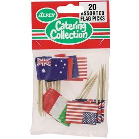 Toothpicks - Assorted Flags Pk 20