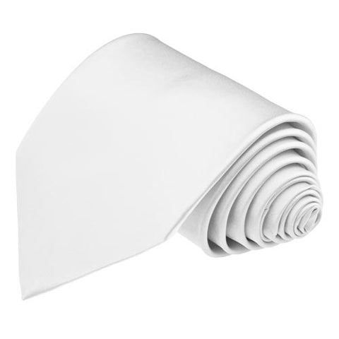 Neck Tie - Satin 145cm (White)