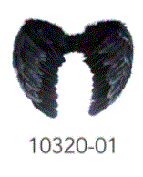 Angel Wings - Feather Black (Small)