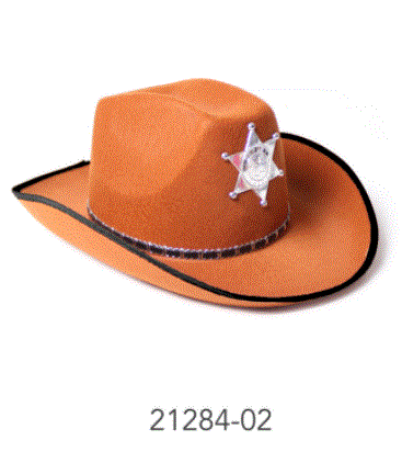 Cowboy -  Deluxe Deputy Sheriff Hat Brown