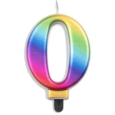 Candle - Numeral Jumbo Rainbow #0