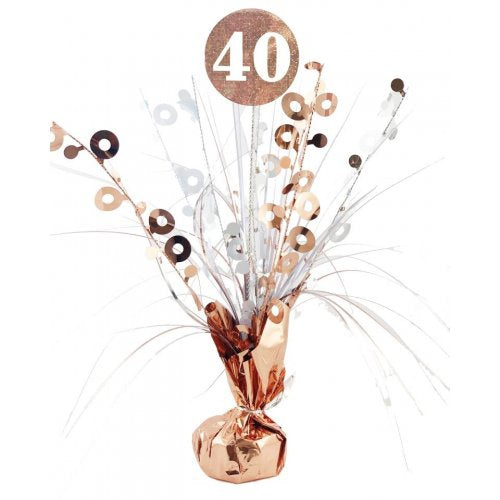 Centerpiece Weight - Rose Gold & White #40th