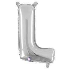 Foil Balloon Juniorloon - L Silver Air Filled Only