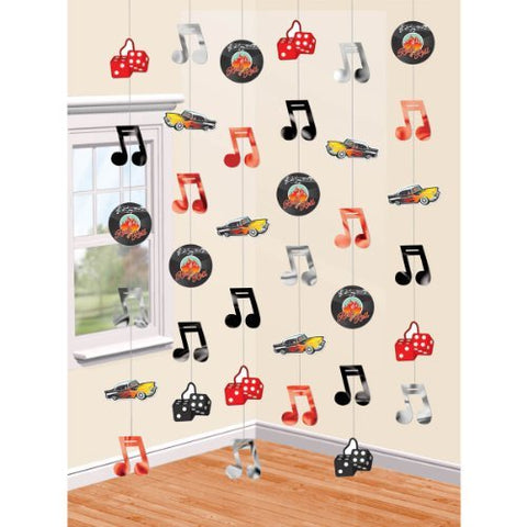 Hanging Decorations - 50s Rock & Roll Pk 6