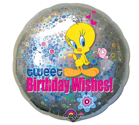 Foil Balloon 18" - Tweety Birthday Wishes