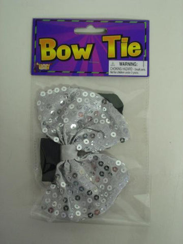 Bow Tie - Sequin (Silver)