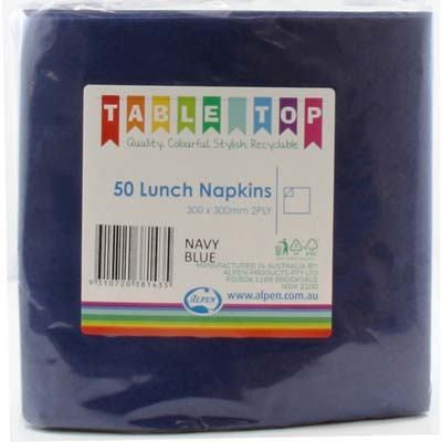 Lunch Napkins - Navy Blue 2 Ply Pk 50
