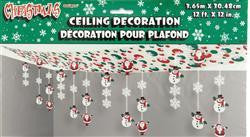 Hanging Decoration - Santa & Snowmen 30cm x 3.6m