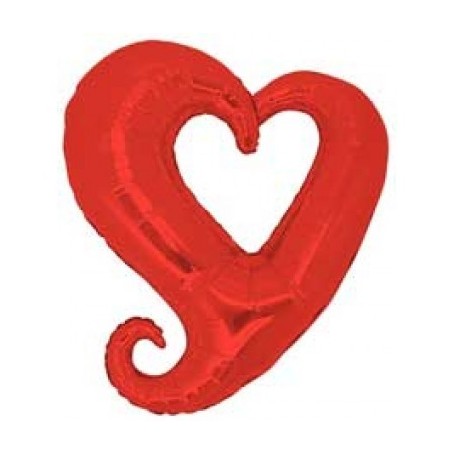 Foil Balloon Supershape - Chain of Hearts Red
