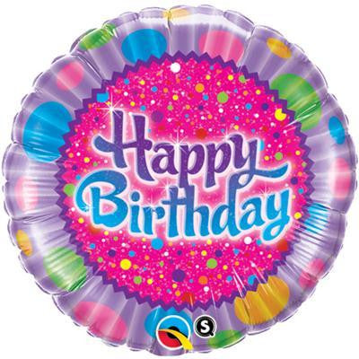 Foil Balloon 18" - Birthday Sprinkles & Sparkles