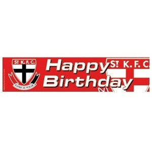 Paper Banner - AFL St Kilda Happy Birthday
