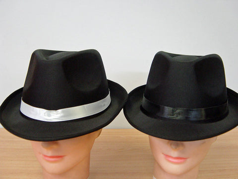Hat - Blues Bros (Black with White Band)