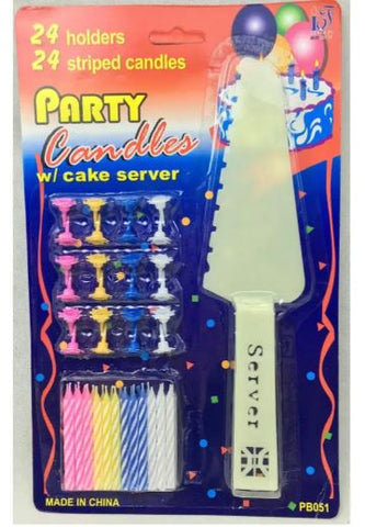 Birthday Candles Set - With Cake Server