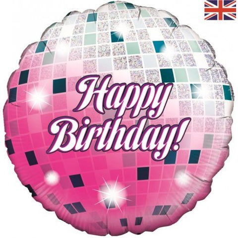 Foil Balloon 18" - Glitterball Birthday Holographic