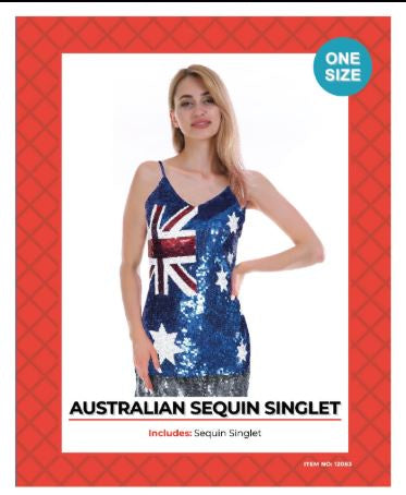 Costume - Australian Sequin Singlet Adult