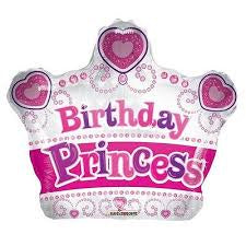Foil Balloon 18" - Birthday Princess Tiara