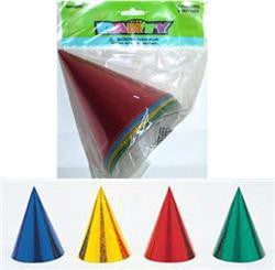 Party Hats - Small Prismatic Pk 8