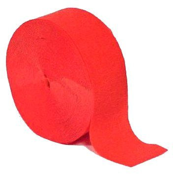 Crepe Streamers - Red 30m