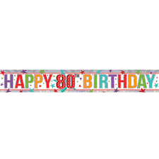 Banner - Happy 80th birthday 2.7m
