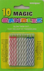 Candles - Magic Relighting Pk 10 (Multi)