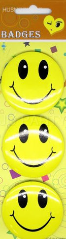 Badges - Smiley Face Badges 3pcs