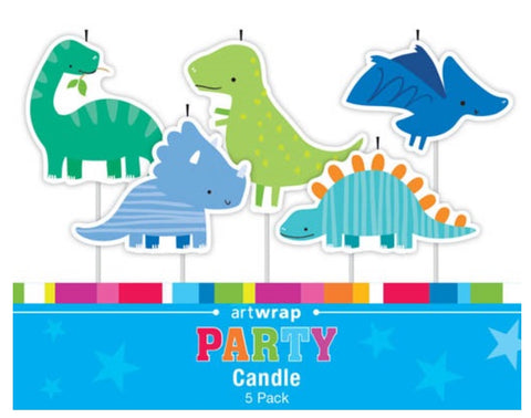 Cake Candles - Baby Dinosaurs 5pcs Candle Set