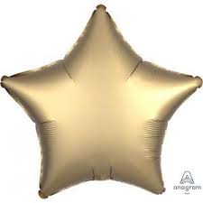 Foil Balloon 18" -  Star Satin Luxe Gold Sateen