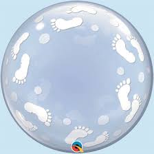 Qualatex Deco Bubble 24" Baby Footprints