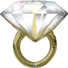 Foil Balloon Supershape - Diamond Wedding Ring