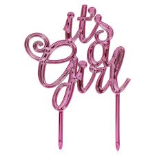 Baby Shw Pink Cake Topper Girl